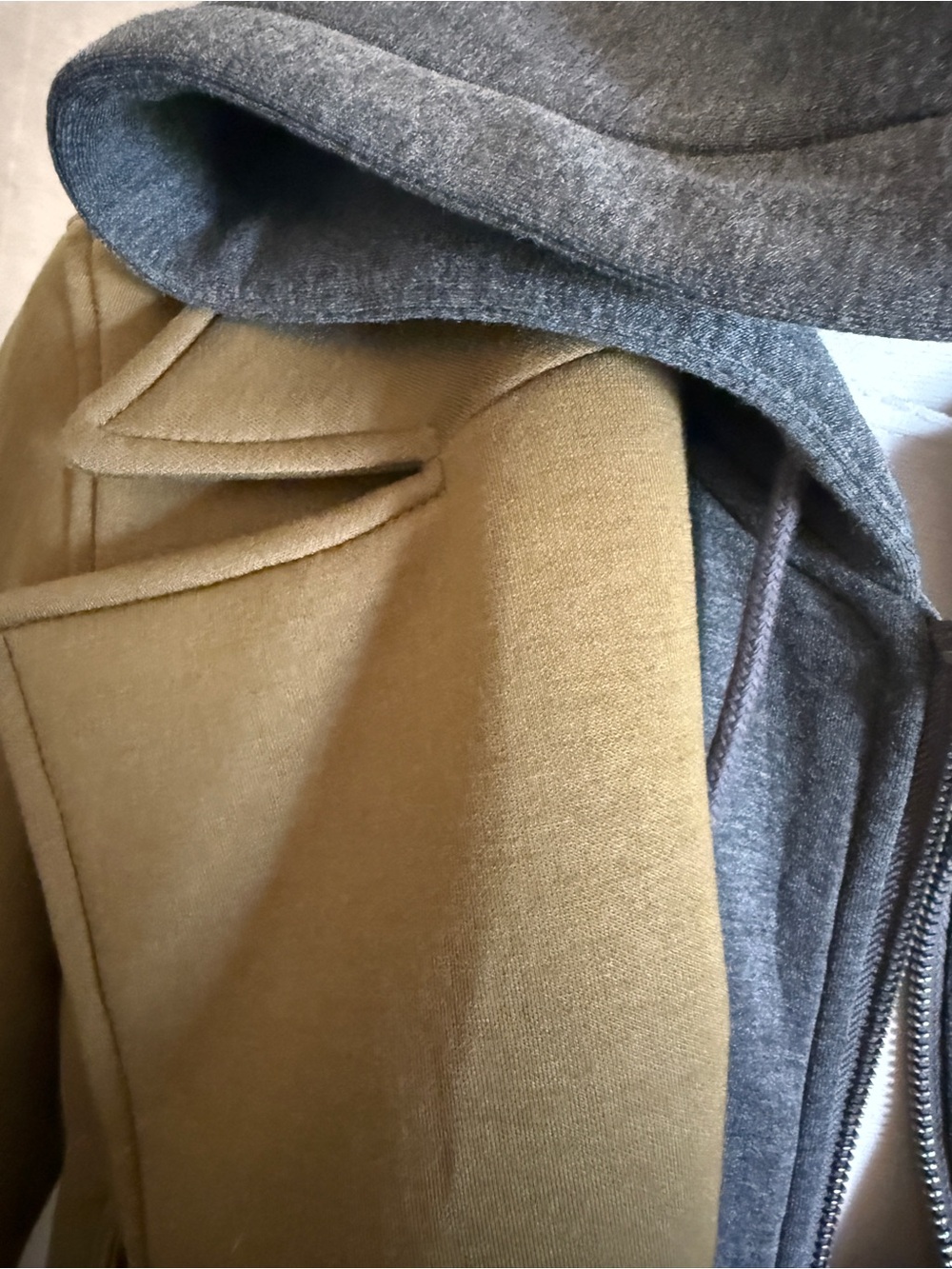 Anthropologie Maeve Twofer Hooded Peacoat Womens Camel Wool-Blend Hooded Coat s - Picture 7 of 11